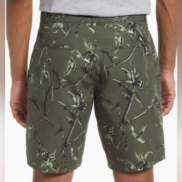 NWT Rag & Bone "Perry Printed Cotton Ripstop Shorts" Army Green | Men's Size 30 - Picture 2 of 9
